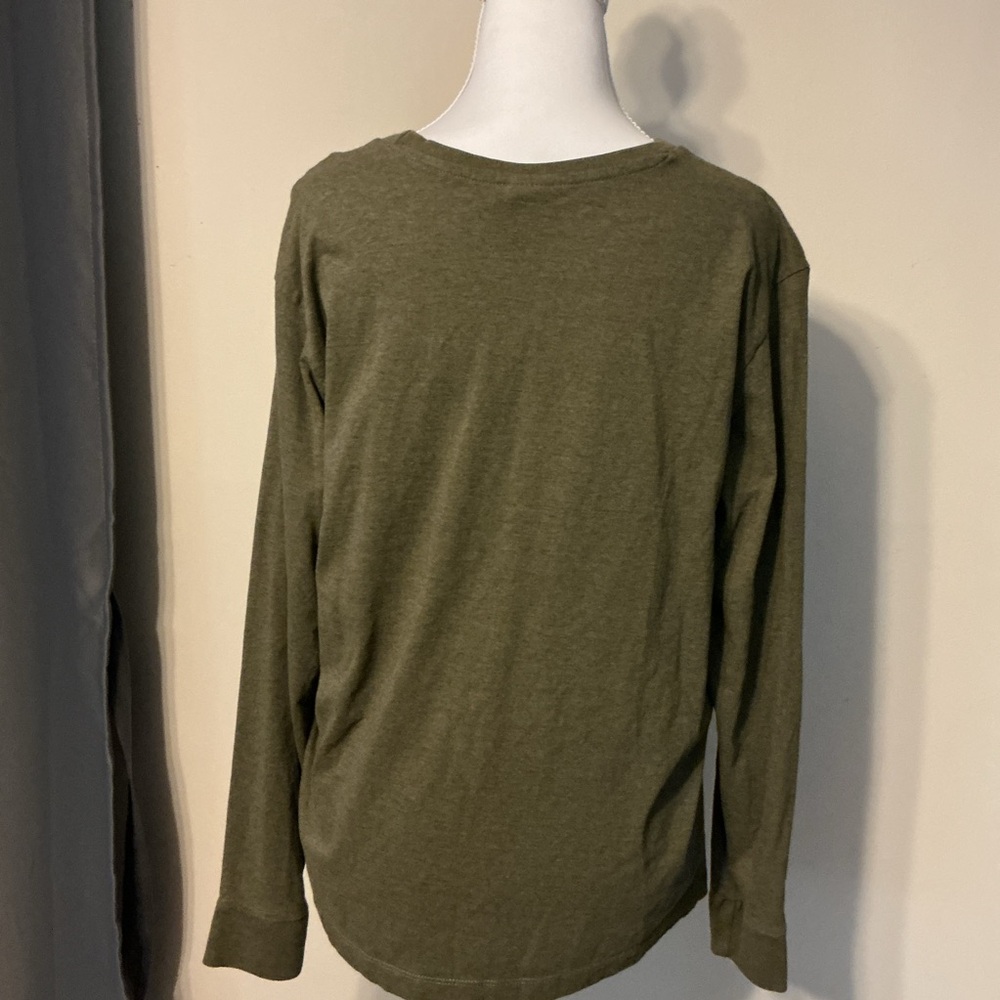 U.S. Polo Assn. Olive Shirt with Orange Trim - Picture 4 of 5